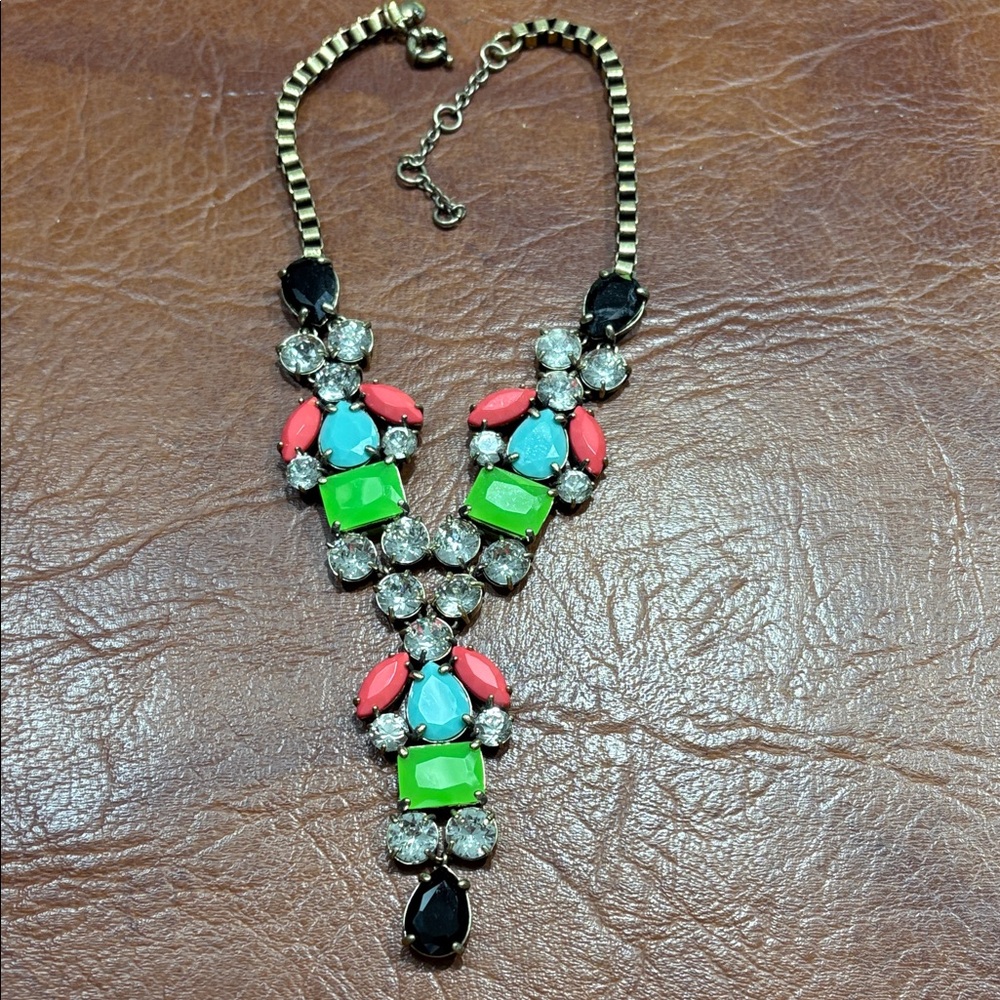 J Crew Colorful Statement Necklace Excellent Condition